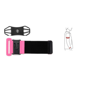 Telefonhandtag upp till 6 '' på ett sportbands handled för att springa svart