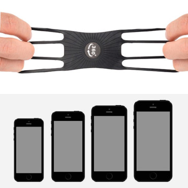 Chegada de telefone até 6 '' no pulso de uma banda esportiva para correr preto