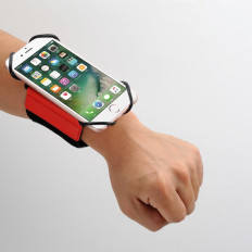 Chegada de telefone até 6 '' no pulso de uma banda esportiva para correr preto