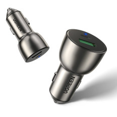 USB e USB-C QC 3.0 PD 36W 3A Cinza Carregador