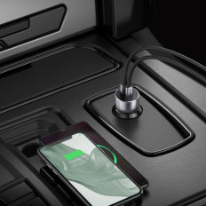 USB in USB-C QC 3.0 PD 36W 3A Sivi polnilnik