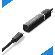 Bluetooth 5.0-sändare trådlös ljudadapter 3,5 mm mini jack svart