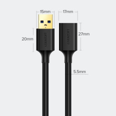 USB 3.0 3m kabelförlängningskabel