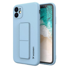 Silikone etui med Samsung Galaxy A32 5G Kickstand Case Jasno-Blue