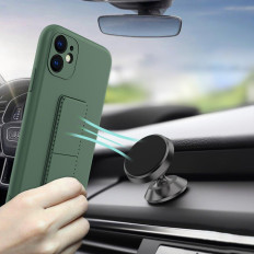 Caso de silicone com o Samsung Galaxy A32 5G Kickstand Case Jasno-azul