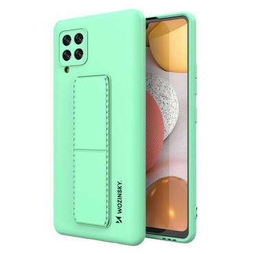 Siliconencase met de Samsung Galaxy A425 Case Case 5G Kickstand Case Mint