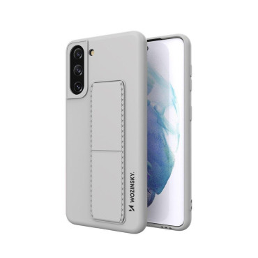 Silikonväska med Samsung Galaxy S21 + 5G fallet S21 + 5G Kickstand Case Gray