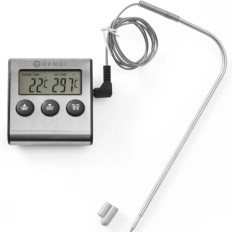 Ein gastronomisches Thermometer zum Backen mit einer Sonden- und Timerfunktion - Hendi 271346