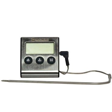 Thermomètre de cuisson avec sonde et fonction minuterie - Hendi 271346