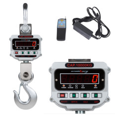 Hanging hook scale for crane or hoist up to 10 Tons - LED