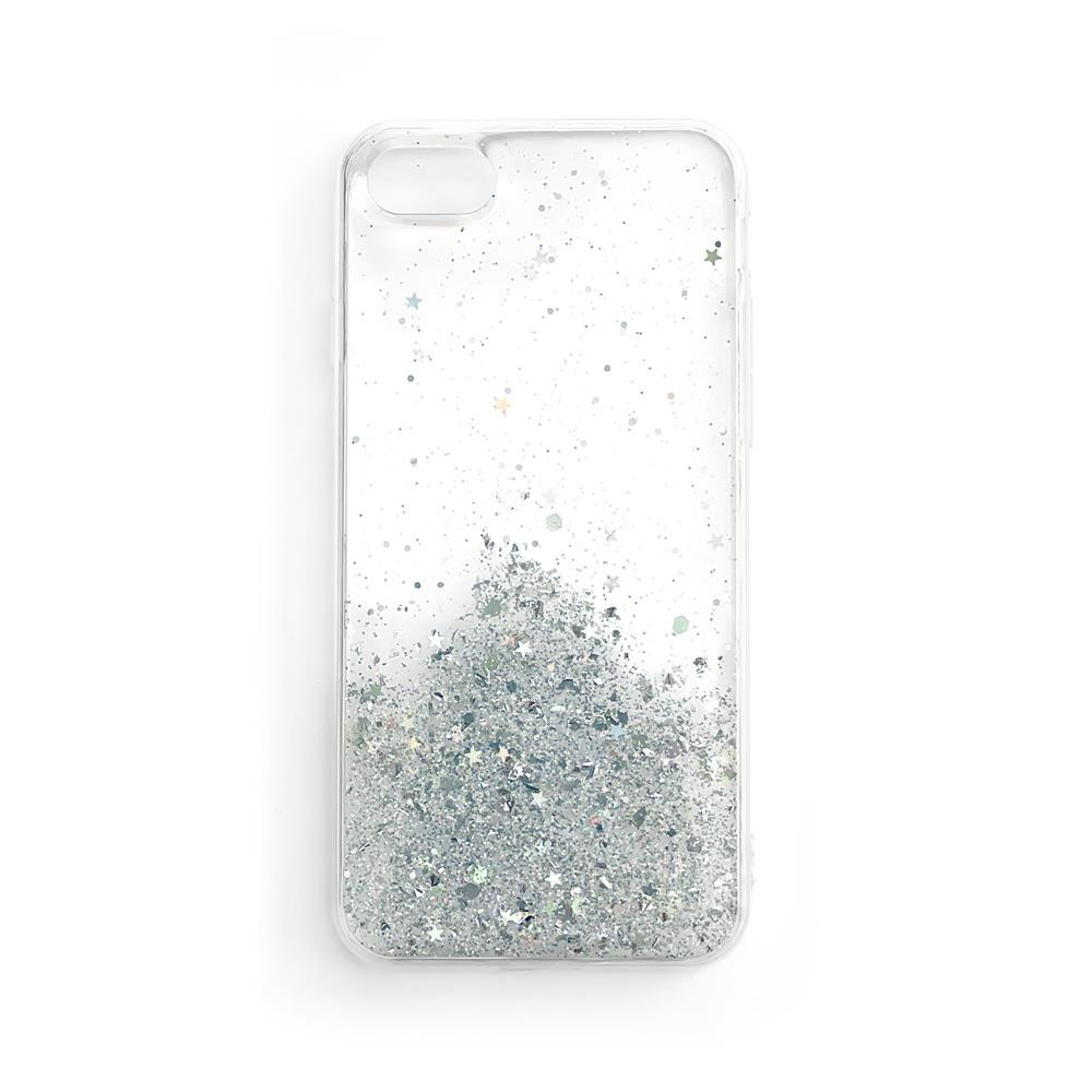 Lesklý prípad kryt s brokovou Samsung Galaxy A72 4G Star Glitter Transparentné