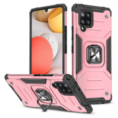 Armored Case Case + Magnetisk Holder Samsung Galaxy A42 5G Ring Armor Pink