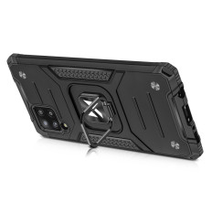 Soomustatud juhtumi puhul + magnetiline valdaja Samsung Galaxy A42 5G Ring Armor roosa