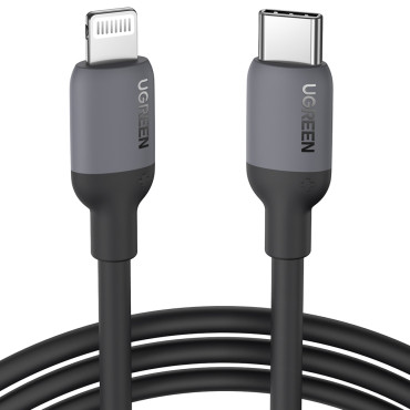 Καλώδιο γρήγορης φόρτισης iPhone USB-C - Lightning pd 20w 1m μαύρο