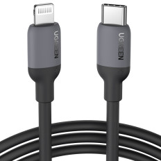 Gyors töltő kábel iPhone USB-C - Villám PD 20W 1m fekete