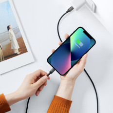 Hitro polnjenje kabel iPhone USB-C - strela PD 20W 1M črna