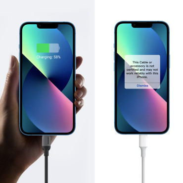 Hitro polnjenje kabel iPhone USB-C - strela PD 20W 1M črna