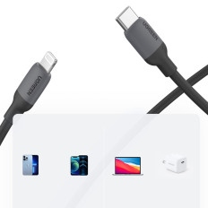 Brzi kabel za punjenje iPhone USB-C - munje pd 20w 1m crno