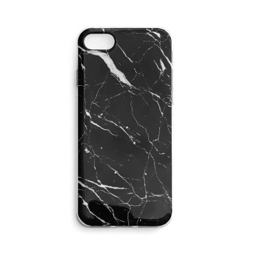 Marmeren Gel Case Case Marmeren Cover iPhone 13 Pro Max Black