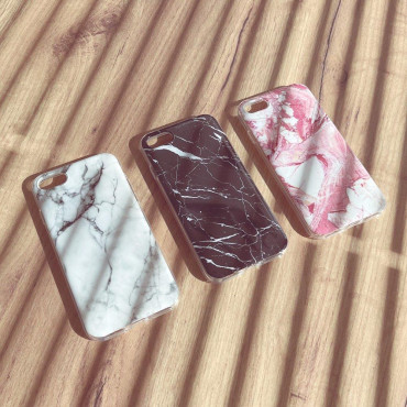 Marble Gel Case Case Marble Cover iPhone 13 Pro Max Black