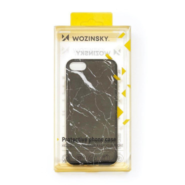 Marmeren Gel Case Case Marmeren Cover iPhone 13 Pro Max Black