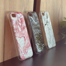 Marmeren Gel Case Case Marmeren Cover iPhone 13 Pro Max Black