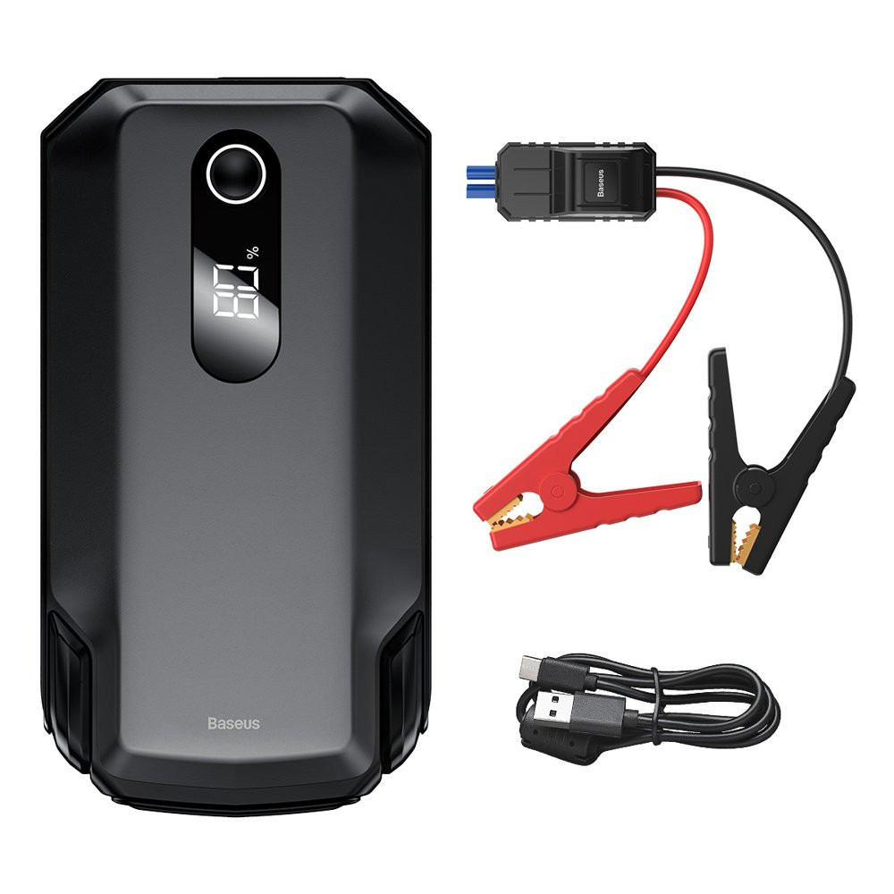 3in1 käynnistyslaite Booster Starter 12V 100A + PowerBank 13000mah + LED-taskulamppu
