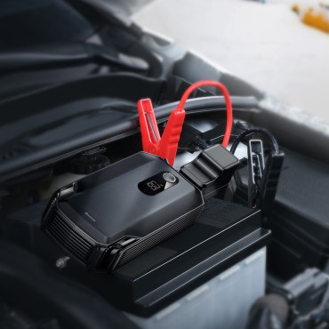 3in1 käynnistyslaite Booster Starter 12V 100A + PowerBank 13000mah + LED-taskulamppu