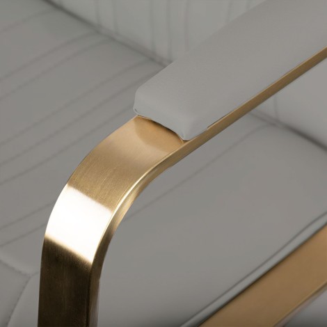 GABBIANO HOLIČSKÉ KRESLO ACRI GOLD - BÉŽOVÉ — detail opierky ruky