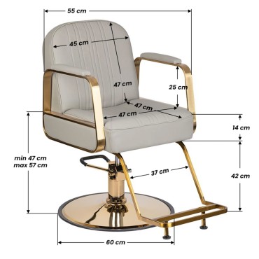 GABBIANO HIUSTENLEIKKAUSTUOLI ACRI GOLD - BEIGE — etuosa