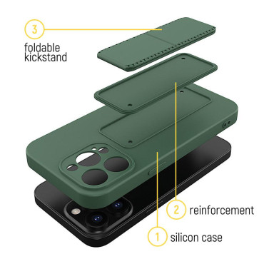 Caja de silicona con funda de asteroide del iPhone 13 Menta