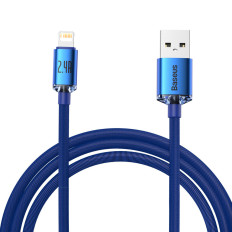 Cable iPhone Cable per il caricamento rapido e il trasferimento dei dati USB - Lightning 2.4a 2m Blue