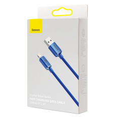 Kabel-iPhone-Kabel zum schnellen Lade- und Datenübertragung USB - Blitz 2.4A 2M blau
