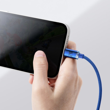 Kabelski kabel za hitro nalaganje in prenos podatkov USB - strela 2.4a 2m modra