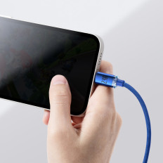 Kabelski kabel za hitro nalaganje in prenos podatkov USB - strela 2.4a 2m modra