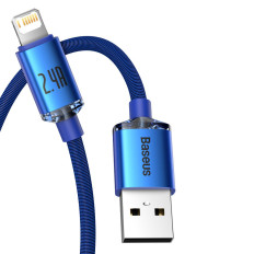 Kabelski kabel za hitro nalaganje in prenos podatkov USB - strela 2.4a 2m modra