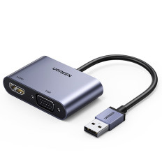USB-adapteradapter - HDMI + VGA GRIJS