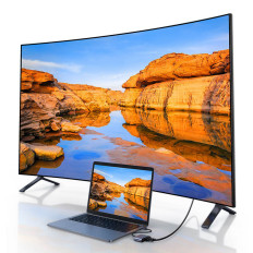 Προσαρμογέας προσαρμογέα USB - HDMI + VGA γκρι