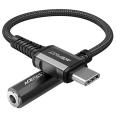 AUX USB-C Audio adaptér adaptér 3.5mm Mini jack 18cm černý