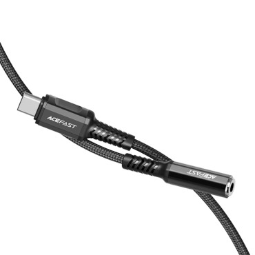 Adaptador AUX USB-C Adaptador de Áudio em 3.5mm Mini jack 18cm preto