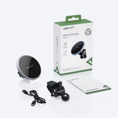 Auto Bezdrôtová nabíjačka Qi s Magsafe 15W Kenkovaný Kendylácia Black