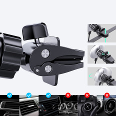 Cargador inalámbrico de automóviles Qi con Magsafe 15W con diatilation negro