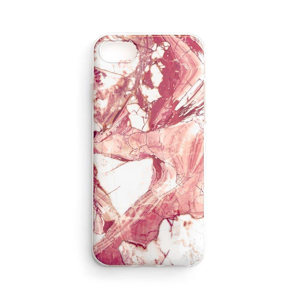 Cubierta de estuche de gel de mármol Mármol Samsung Galaxy S22 + Rosa