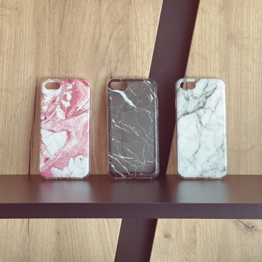 Marble Gel Case Cover Marble Samsung Galaxy S22 + Ροζ