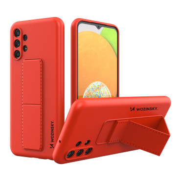 Silikonetui med Samsung Galaxy A13 5G Kickstand Case Case Red