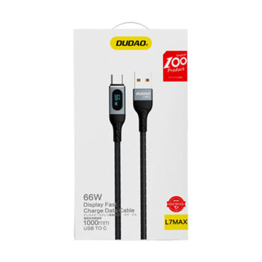 Kabeļu USB kabelis - USB-C Ātrā iekraušanas displejs PD 66W 1m melns
