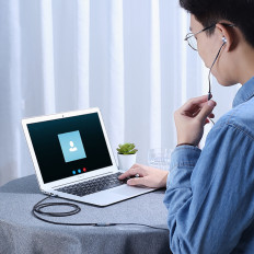 Forlængerkabel adapterkabel Audio Aux Mini Jack 3.5mm 2m Blå