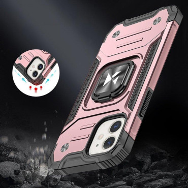 Case iPhone 14 Armored Case Magnetic Ring Handle Gold
