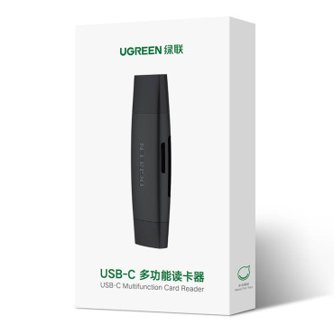 Adapter 2 USB-A Plug in USB-C SD in Micro SD Black kartica