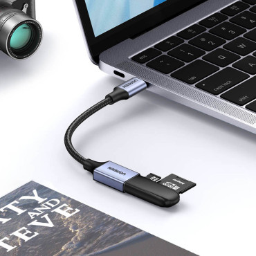 Adaptera adapteris USB-C kabelis USB-A 5GB / S 15cm Black